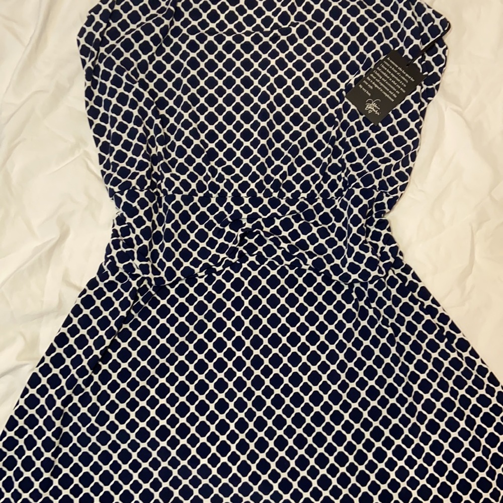 Valerie bertinelli navy blue dress size 14 great condition never worn - Picture 2 of 7